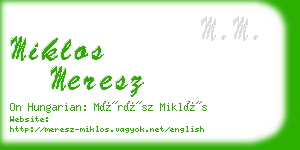 miklos meresz business card